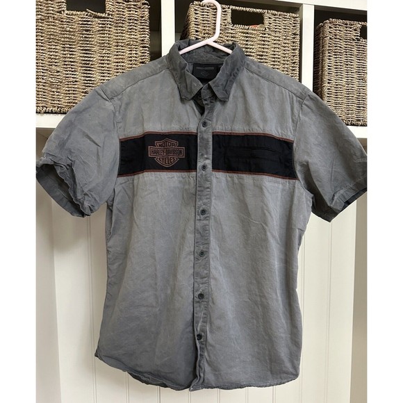 Harley-Davidson Other - Harley-Davidson Men's Iron Bond Short Sleeve Colorblocked Shirt, Size Large